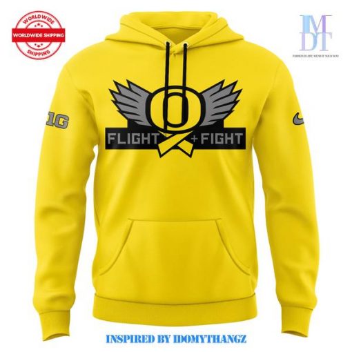 Oregon Ducks Stomp Out Cancer Flight Fight Hoodie