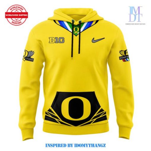 Oregon Ducks Stomp Out Cancer Heroes Hoodie