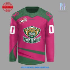 Personalization Everett Silvertips 2024 Pink The Rink Jersey