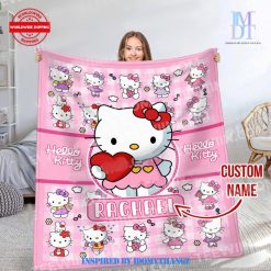 Personalized Hello Kitty Lovers Soft Blanket