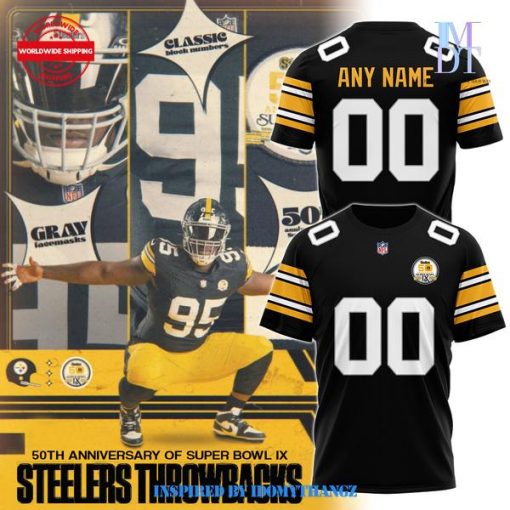 Pittsburgh Steelers 50th Anniversary Of Super Bowl IX Shirt