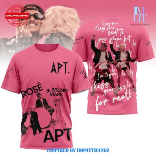 Rosé Black Pink x Bruno Mars APT Pink Shirt