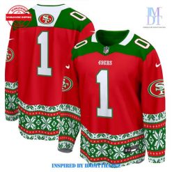 San Francisco 49ers Merry Christmas Red Hockey Jersey