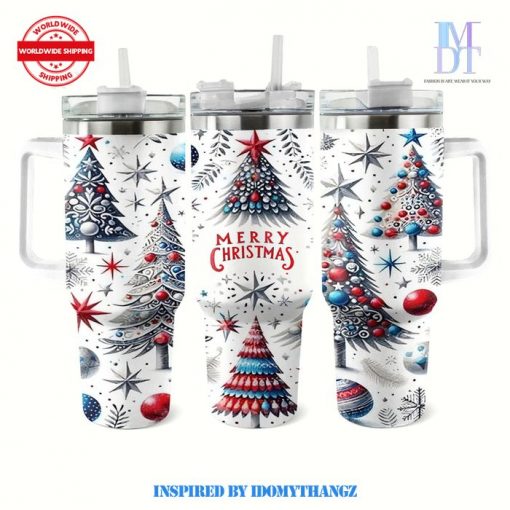 Shineful Christmas Tree Magic 40 Oz Handle Tumbler