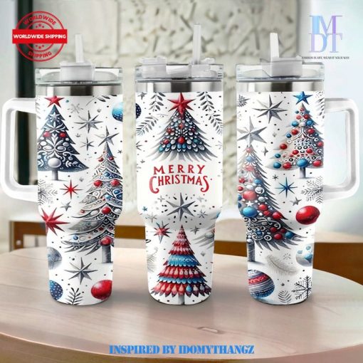 Shineful Christmas Tree Magic 40 Oz Handle Tumbler