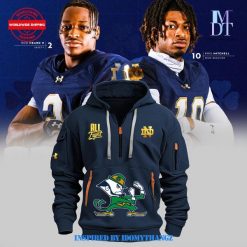 Special Notre Dame Fighting Irish Football Gray Half Zip Hoodie 2024