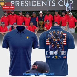 Team USA Champions Presidents Cup 2024 Flag America Polo Shirt