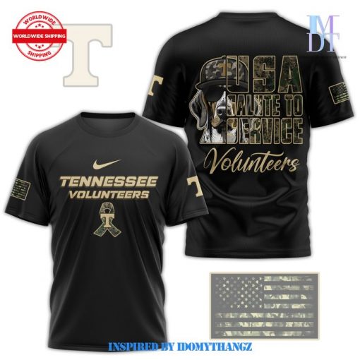 Tennessee Salute To Service New Special Edition 2024 Black T-Shirt