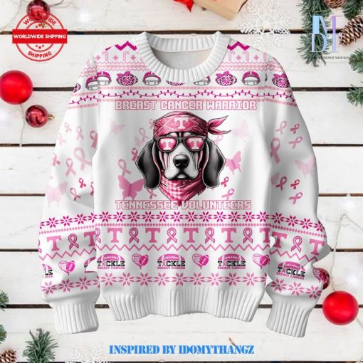 Tennessee Volunteers Breast Cancer Warrior Ugly Sweater