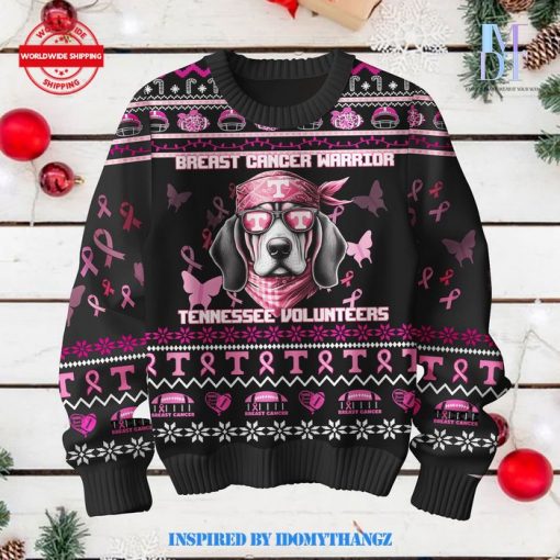 Tennessee Volunteers Breast Cancer Warrior Ugly Sweater