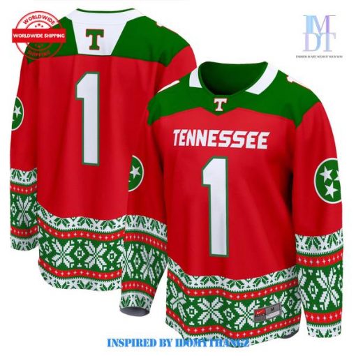 Tennessee Volunteers Christmas Custom Hockey Jersey