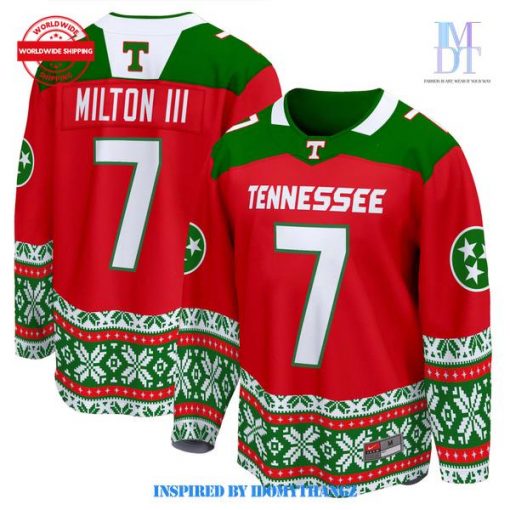 Tennessee Volunteers Christmas Custom Hockey Jersey