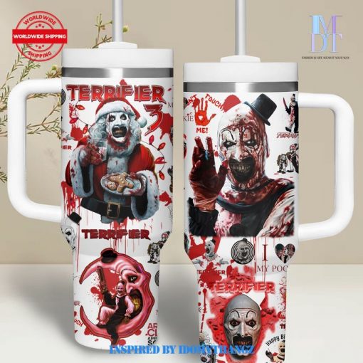 Terrifier Happy Halloween 40 Oz Handle Tumbler