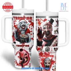 Terrifier Happy Halloween 40 Oz Handle Tumbler