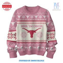 Texas Longhorns No One Fights Alone Break Cancer Ugly Sweater