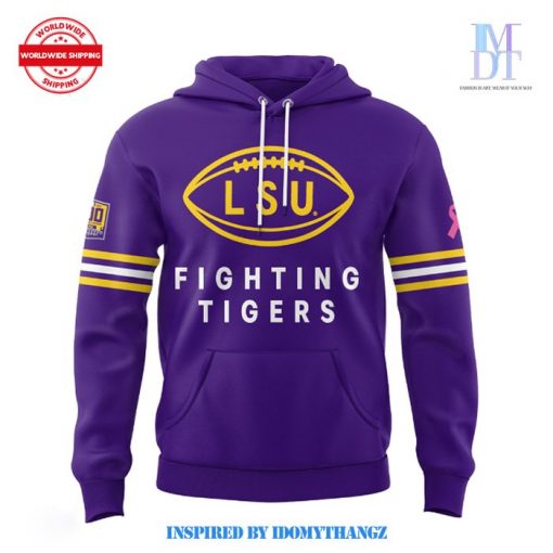 Tiger Stadium 100 Years Celebration LSU Breast Cancer Awareness Month Hoodie