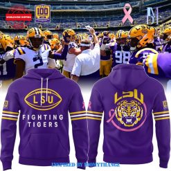 Tiger Stadium 100 Years Celebration LSU Breast Cancer Awareness Month Hoodie