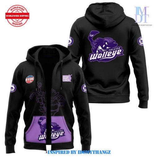 Toledo Walleye Hockey Fights Cancer 2024 Black Hoodie