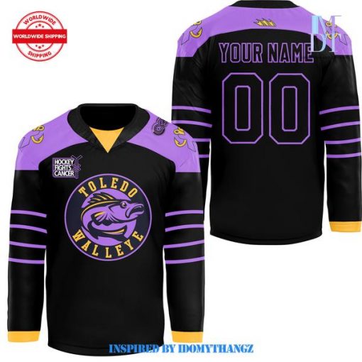 Toledo Walleye x Hockey Fights Cancer Night 2024 Hockey Jersey