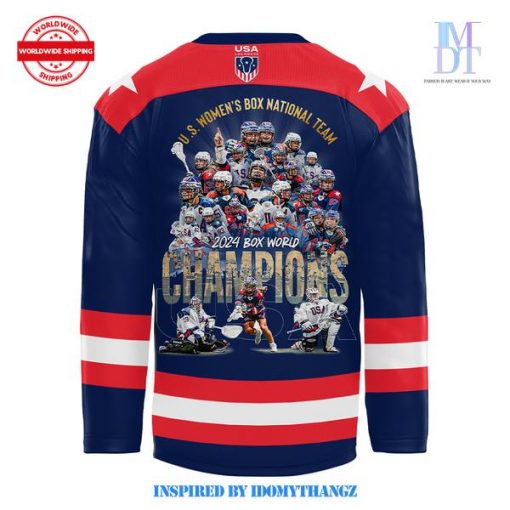 US Women’s Box National Team World Champions 2024 Hockey Jersey