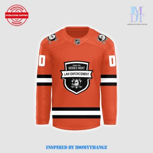 Anaheim Ducks 2024 Law Enforcement Appreciation Night Jersey