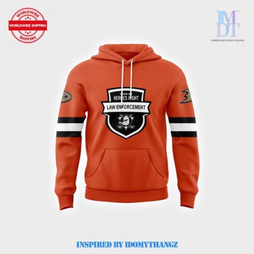 Anaheim Ducks Law Enforcement Appreciation Night Pullover Hoodie