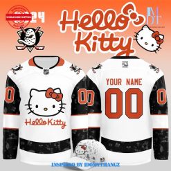 Anaheim Ducks x Hello Kitty 50th Anniversary Personalized Jersey