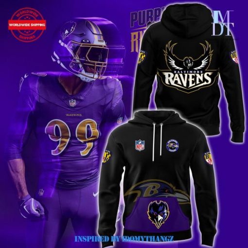 Baltimore Ravens Alternate Helmet Black Hoodie