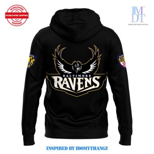 Baltimore Ravens Alternate Helmet Black Hoodie