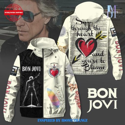 Bon Jovi Shot Through The Heart Windbreaker Jacket