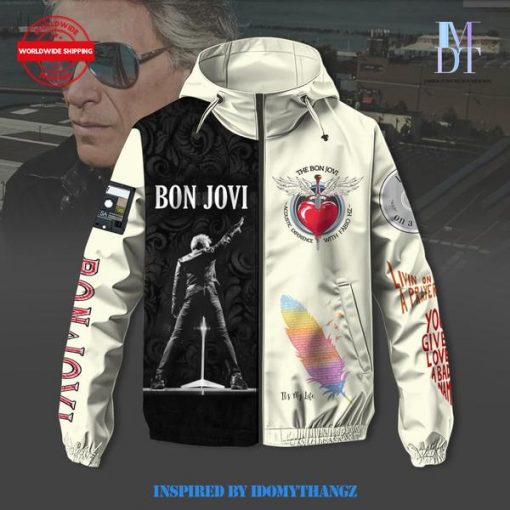 Bon Jovi Shot Through The Heart Windbreaker Jacket