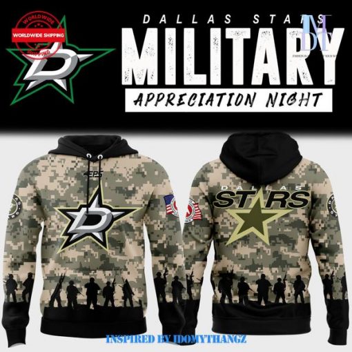 Dallas Stars x Military Appreciation Night 2024 Camo Hoodie