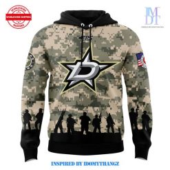 Dallas Stars x Military Appreciation Night 2024 Camo Hoodie