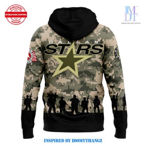 Dallas Stars x Military Appreciation Night 2024 Camo Hoodie