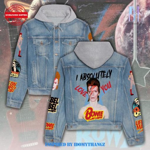 David Bowie I Absolutely Love You Hooded Denim Jacket