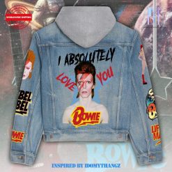 David Bowie I Absolutely Love You Denim Hooded Jacket