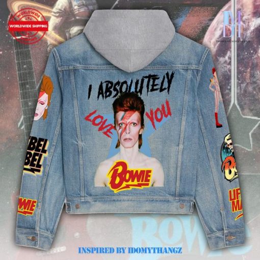 David Bowie I Absolutely Love You Hooded Denim Jacket