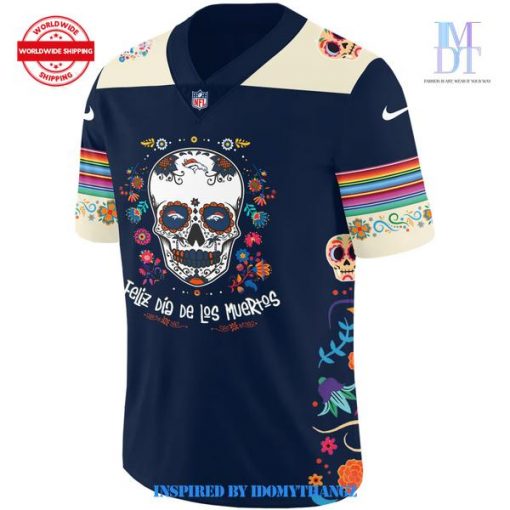 Denver Broncos Dia De Los Muertos Personalized Jersey