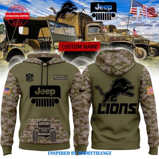 Detroit Lions 2024 NFL x Jeep Camo Limited Edition Unisex Hoodie