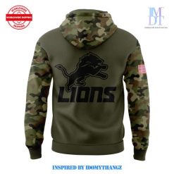 Detroit Lions Salute To Service Camo Army Hoodie