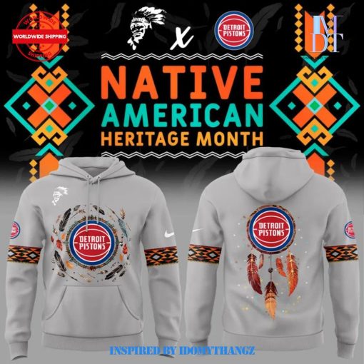 Detroit Pistons Native American Heritage Nike Version Hoodie