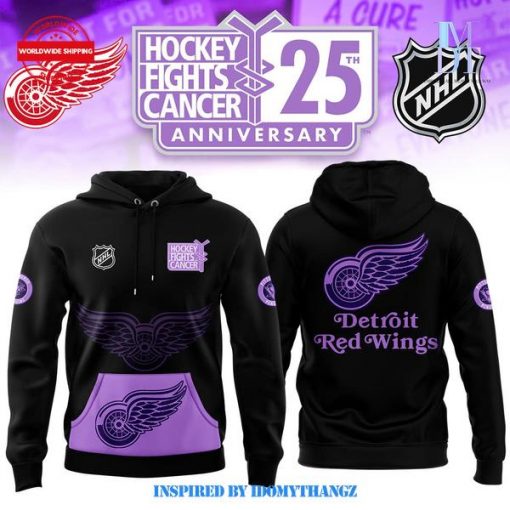 Detroit Red Wings x Hockey Fights Cancer 2024 Hoodie