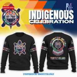 Edmonton Oilers Indigenous Celebration 2024 Black Sweatshirt