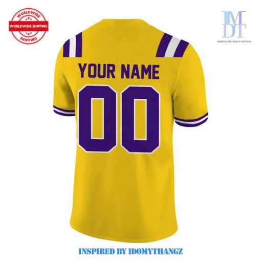 LSU Tigers Football Alternate Gold Custom Jersey