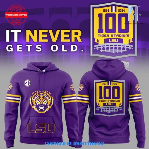 LSU Tigers Football It Never Gets Old Stadium Hoodie