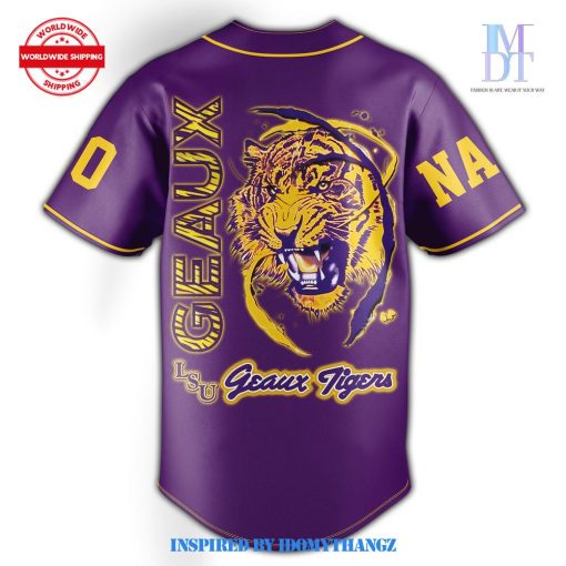 LSU Tigers Geaux Special Version Baseball Jersey