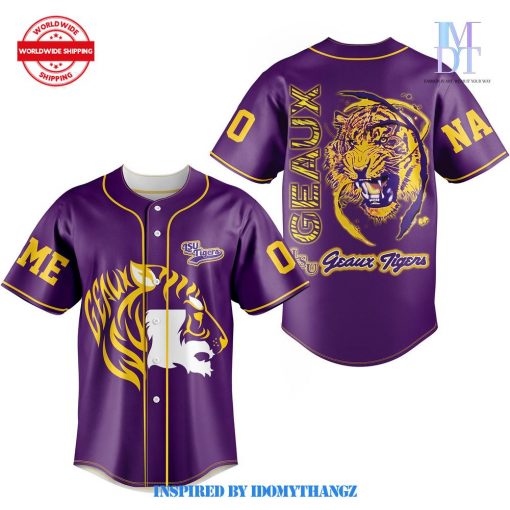 LSU Tigers Geaux Special Version Baseball Jersey