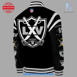 Las Vegas Raiders Celebrating 65 Years Baseball Jacket