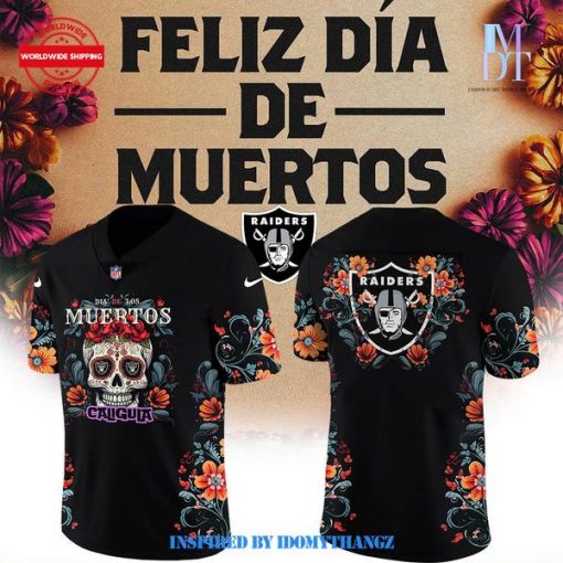 Las Vegas Raiders Dia De Los Muertos Football Jersey