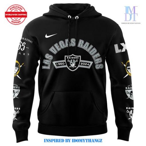 Limited Edition Las Vegas Raiders Celebrating 65 Years Black Hoodie